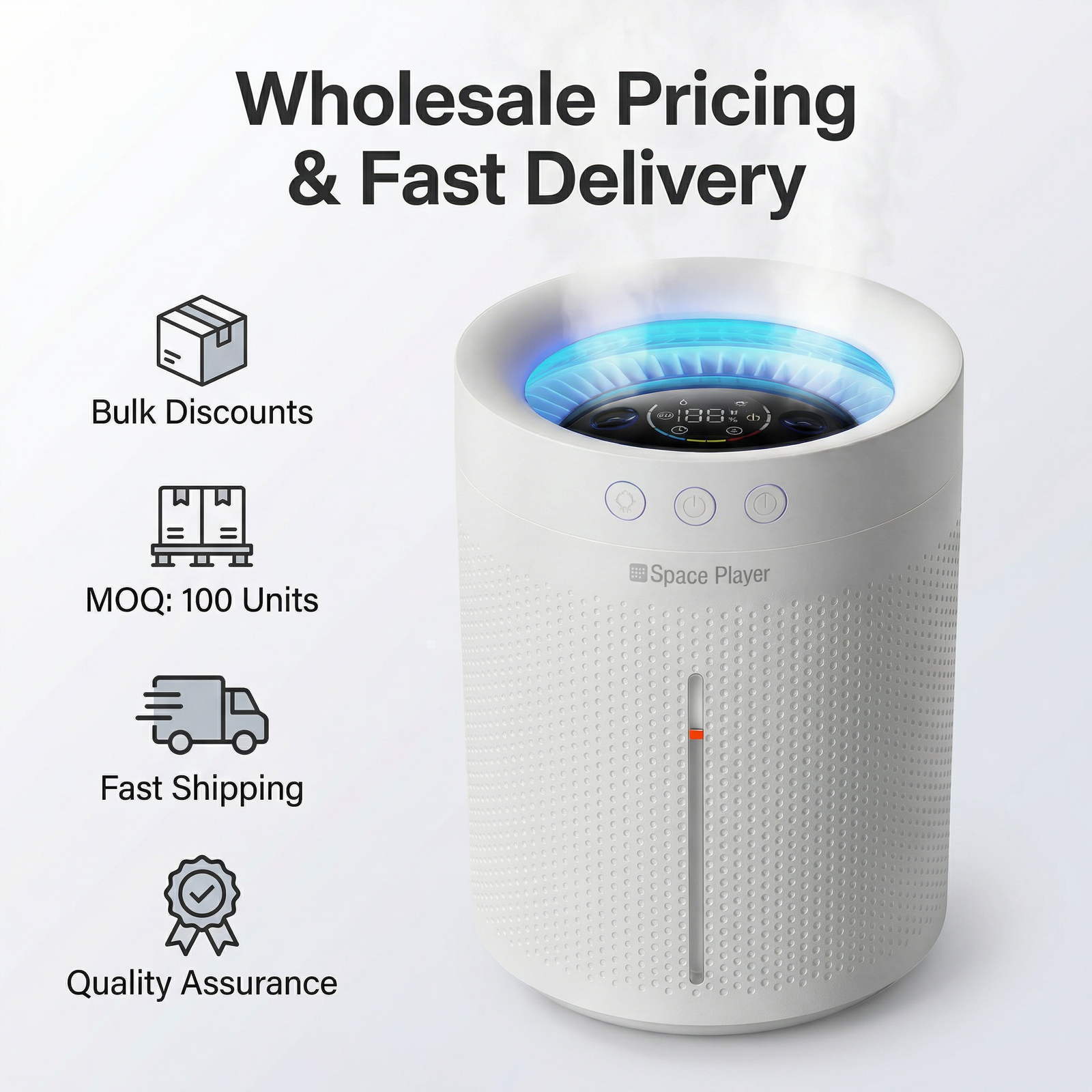 3L Large-capacity Smart Humidifier Wholesale | Smart Ultrasonic Humidifier & Diffuser with WiFi APP Control | Extremely Quiet Sleep Mode | OEM/ODM Manufacturer for Global Brands - Image 5