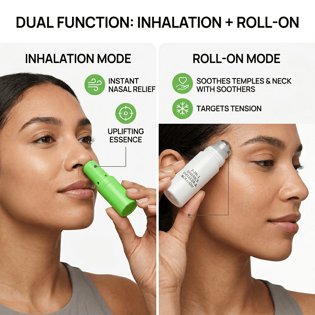 2-in-1 Roll-On Inhaler Stick – Dual-Use Aromatherapy Tool with Stainless Steel Rollerball & Personal Inhaler for Essential Oils, Perfect for Stress Relief, Focus, Sleep, Travel, Home, Office | Factory Wholesale - Image 10
