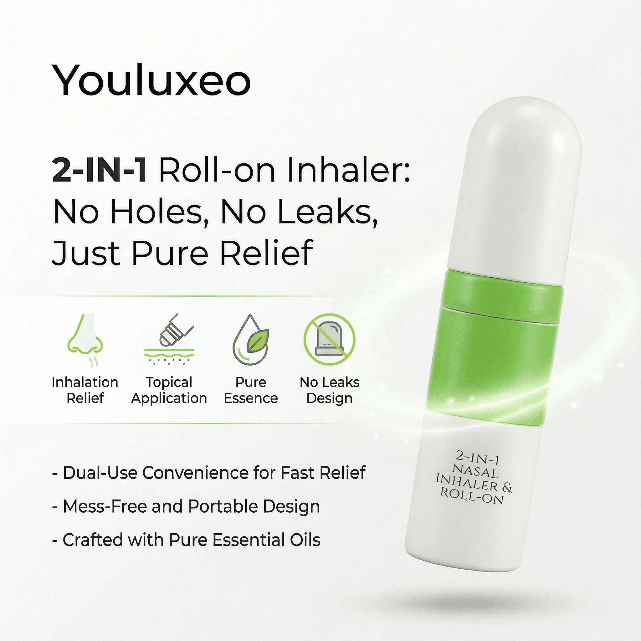 2-in-1 Roll-On Inhaler Stick – Dual-Use Aromatherapy Tool with Stainless Steel Rollerball & Personal Inhaler for Essential Oils, Perfect for Stress Relief, Focus, Sleep, Travel, Home, Office | Factory Wholesale - Image 9